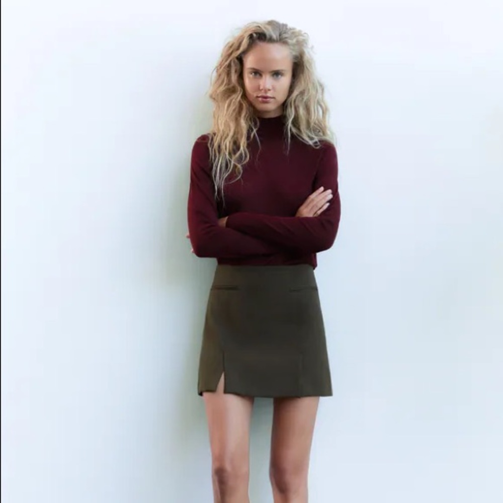 NWT Zara Mock Neck Knit Sweater